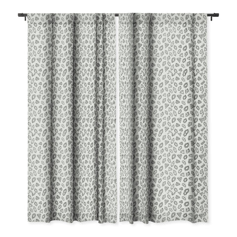 Avenie Diamonds Black and White Blackout Window Curtain