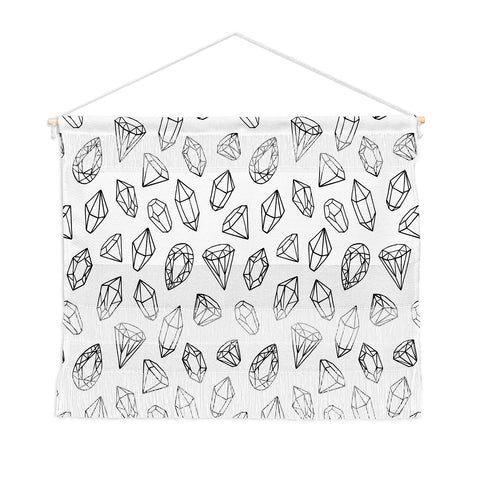 Avenie Diamonds Black and White Wall Hanging Landscape