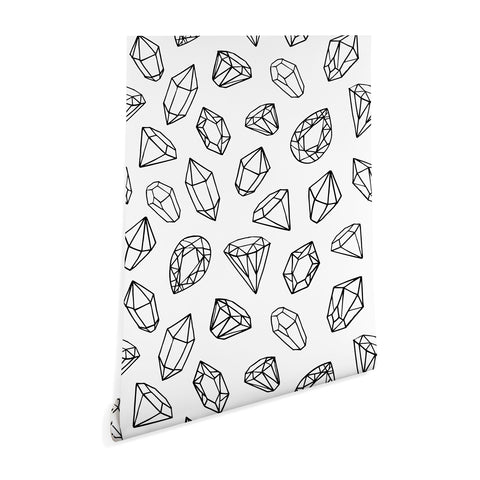 Avenie Diamonds Black and White Wallpaper