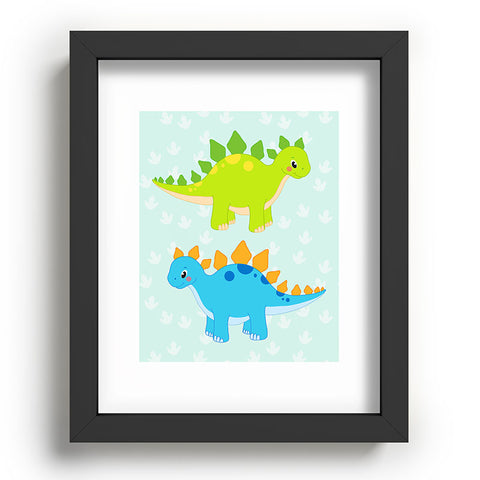 Avenie Dinosaur Pattern Stegosaurus Recessed Framing Rectangle