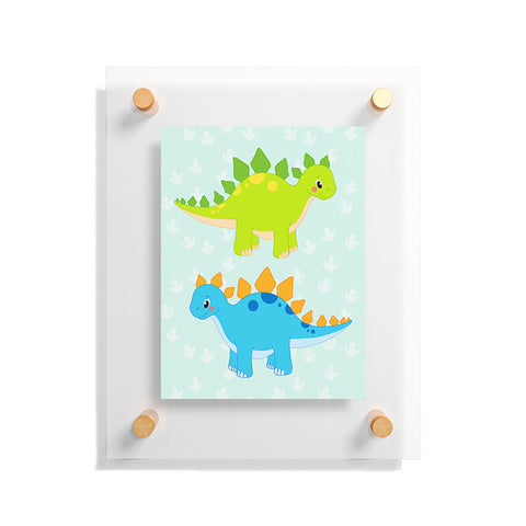 Avenie Dinosaur Pattern Stegosaurus Floating Acrylic Print