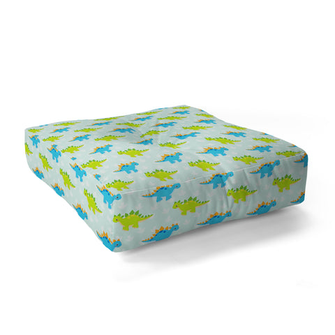 Avenie Dinosaur Pattern Stegosaurus Floor Pillow Square