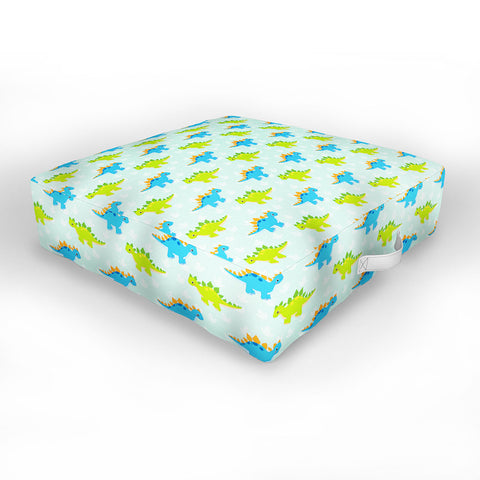 Avenie Dinosaur Pattern Stegosaurus Outdoor Floor Cushion