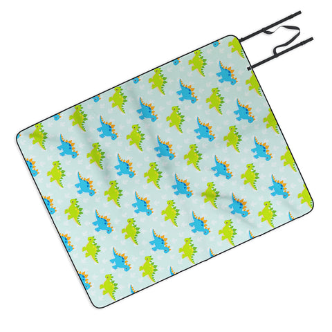 Avenie Dinosaur Pattern Stegosaurus Picnic Blanket