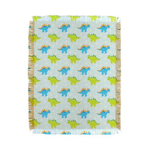 Avenie Dinosaur Pattern Stegosaurus Throw Blanket