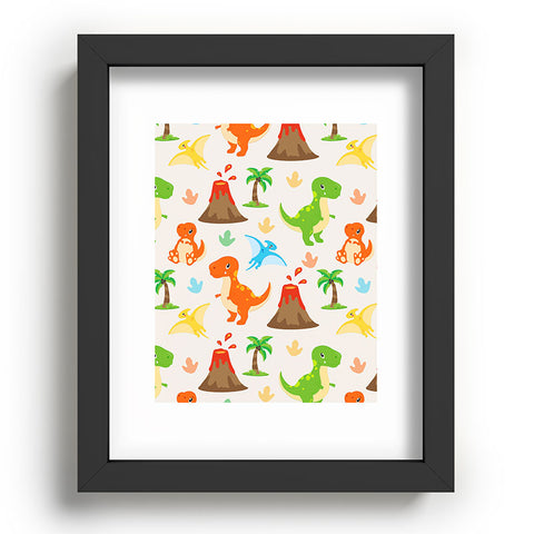 Avenie Dinosaur Pattern T Rex Recessed Framing Rectangle