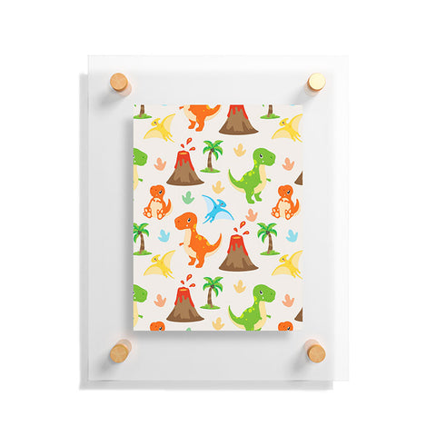 Avenie Dinosaur Pattern T Rex Floating Acrylic Print