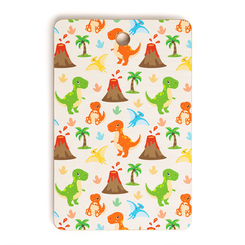 Avenie Dinosaur Pattern T Rex Cutting Board Rectangle