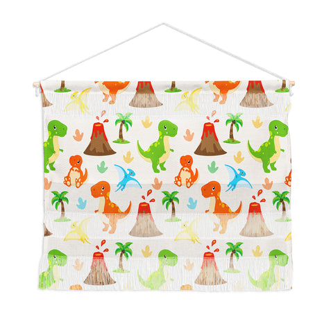 Avenie Dinosaur Pattern T Rex Wall Hanging Landscape
