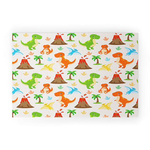 Avenie Dinosaur Pattern T Rex Welcome Mat