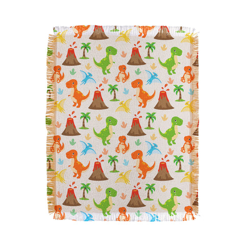 Avenie Dinosaur Pattern T Rex Throw Blanket
