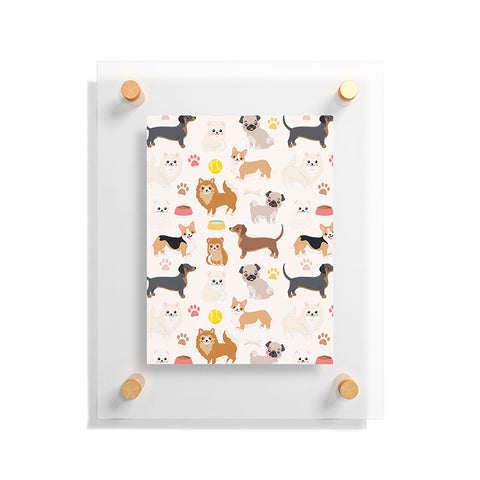 Avenie Dog Pattern Floating Acrylic Print