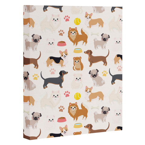 Avenie Dog Pattern Art Canvas