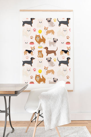 Avenie Dog Pattern Art Print And Hanger