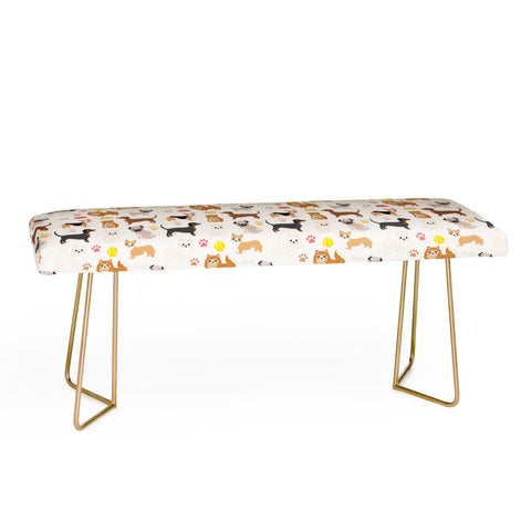 Avenie Dog Pattern Bench