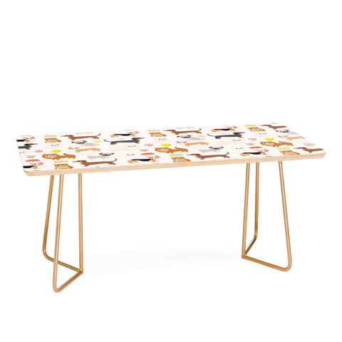 Avenie Dog Pattern Coffee Table
