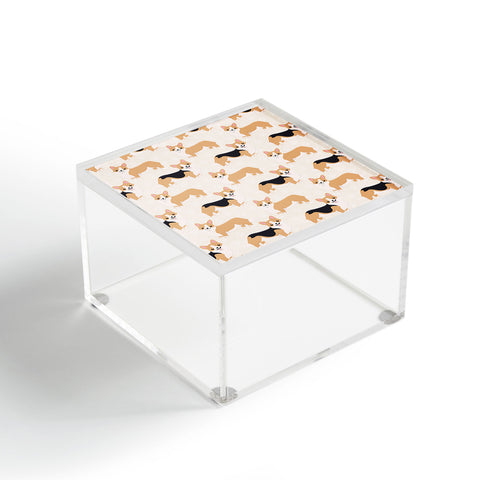 Avenie Dog Pattern Corgi Acrylic Box