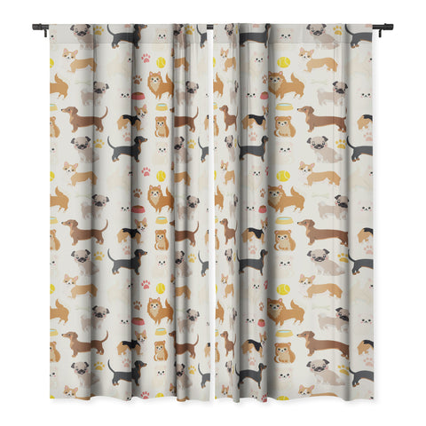 Avenie Dog Pattern Blackout Non Repeat