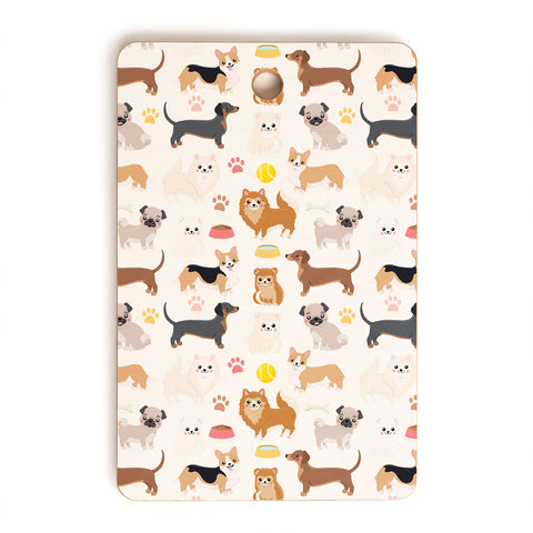 Avenie Dog Pattern Cutting Board Rectangle