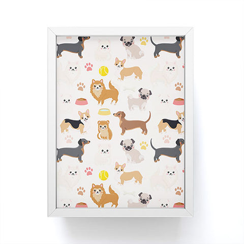 Avenie Dog Pattern Framed Mini Art Print