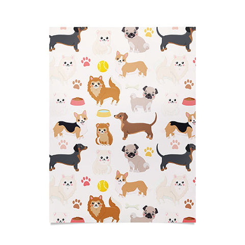 Avenie Dog Pattern Poster