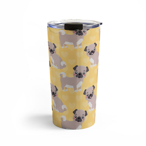 Avenie Dog Pattern Pugs Travel Mug