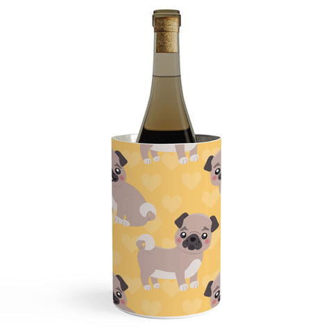 Avenie Dog Pattern Pugs Wine Chiller