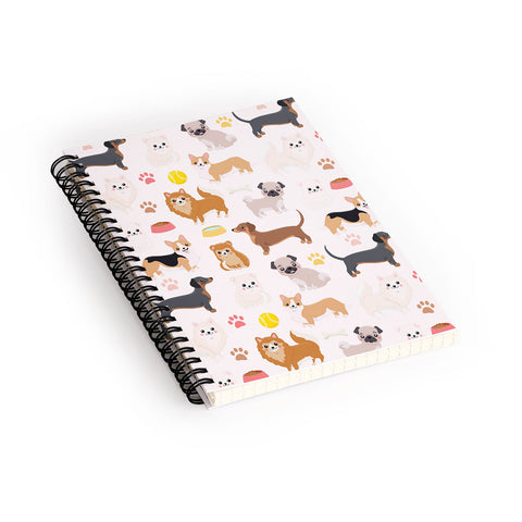 Avenie Dog Pattern Spiral Notebook