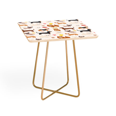 Avenie Dog Pattern Side Table