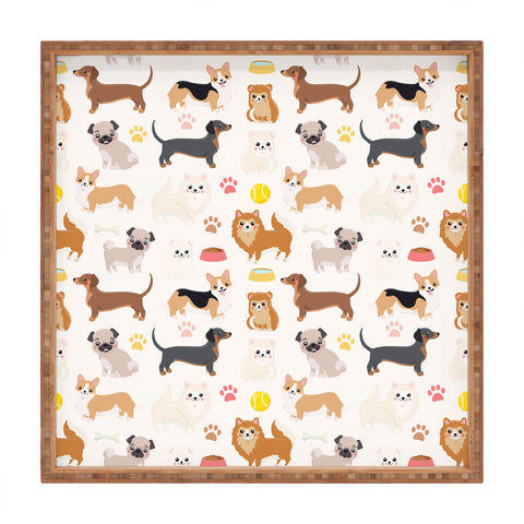 Avenie Dog Pattern Square Tray