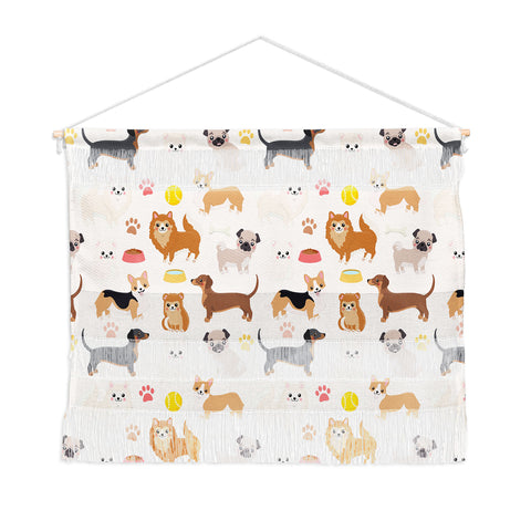 Avenie Dog Pattern Wall Hanging Landscape
