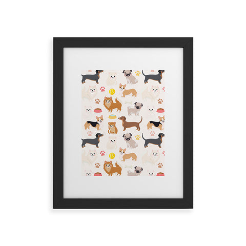 Avenie Dog Pattern Framed Art Print