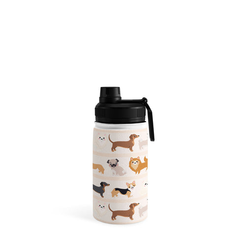 Avenie Dogs n a Row Pattern Water Bottle