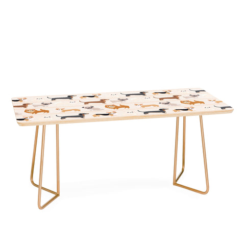 Avenie Dogs n a Row Pattern Coffee Table