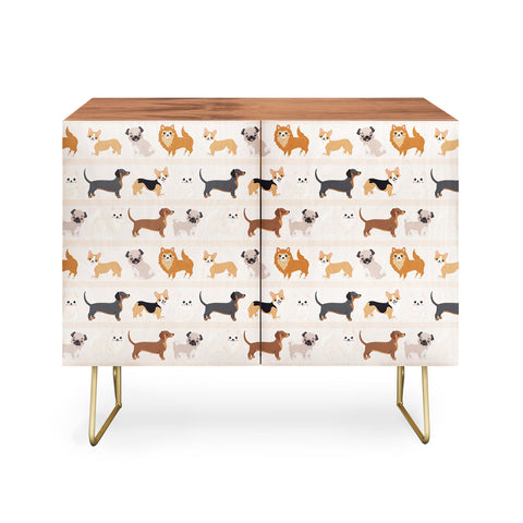 Avenie Dogs n a Row Pattern Credenza