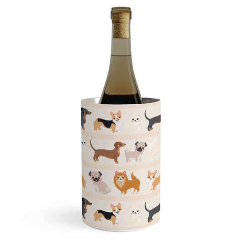 Avenie Dogs n a Row Pattern Wine Chiller