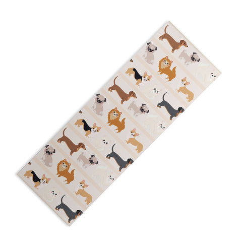 Avenie Dogs n a Row Pattern Yoga Mat