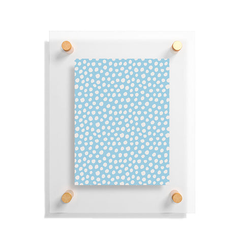 Avenie Dots Pattern Blue Floating Acrylic Print