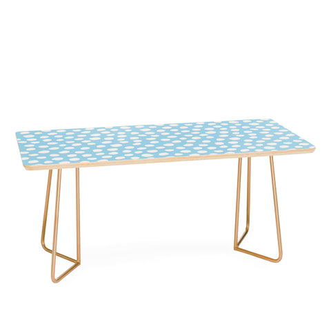Avenie Dots Pattern Blue Coffee Table