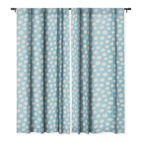 Avenie Dots Pattern Blue Blackout Non Repeat