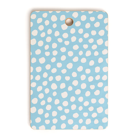 Avenie Dots Pattern Blue Cutting Board Rectangle