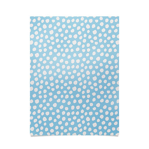 Avenie Dots Pattern Blue Poster