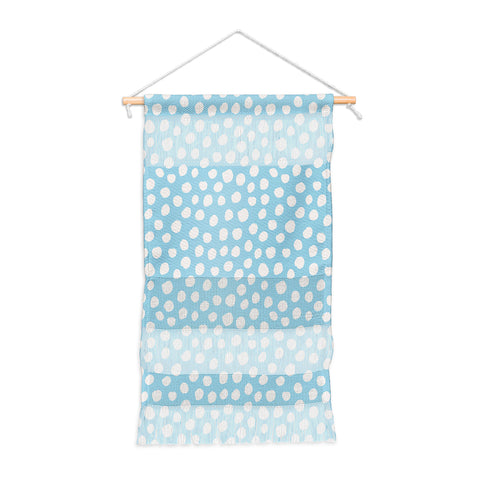 Avenie Dots Pattern Blue Wall Hanging Portrait
