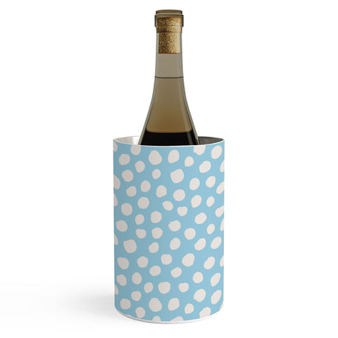 Avenie Dots Pattern Blue Wine Chiller