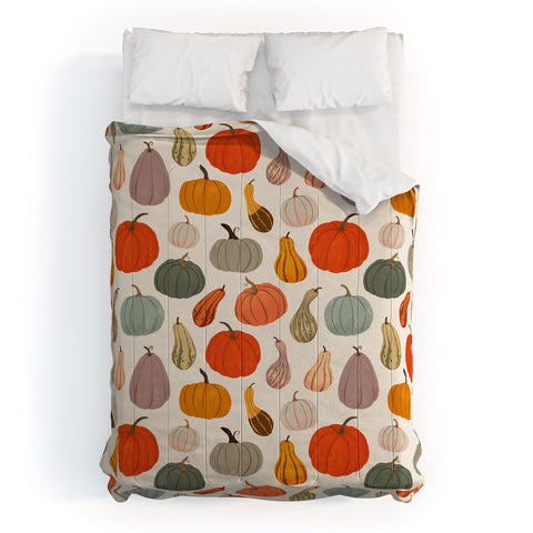 Avenie Fall Pumpkin and Squash I Comforter