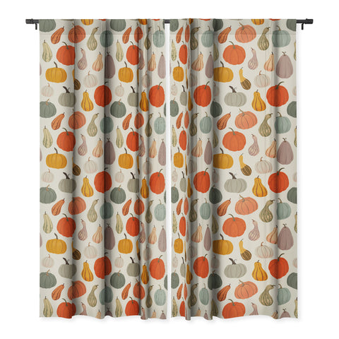 Avenie Fall Pumpkin and Squash I Blackout Window Curtain