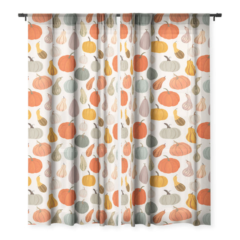 Avenie Fall Pumpkin and Squash I Sheer Non Repeat
