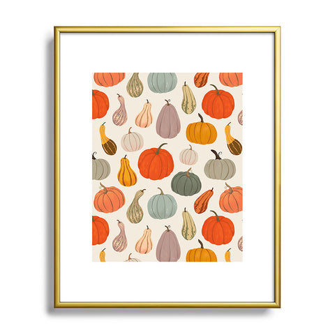 Avenie Fall Pumpkin and Squash I Metal Framed Art Print