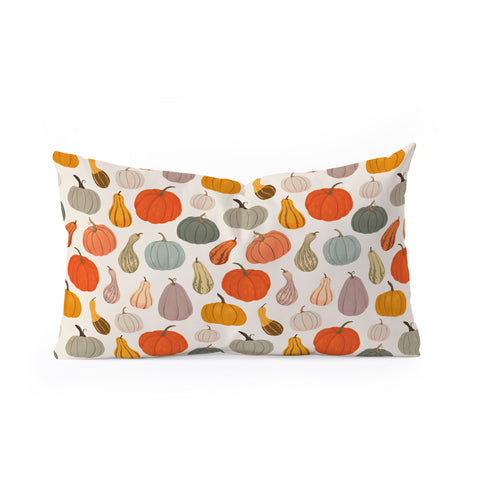 Avenie Fall Pumpkin and Squash I Oblong Throw Pillow