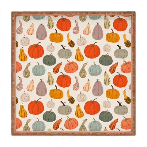 Avenie Fall Pumpkin and Squash I Square Tray